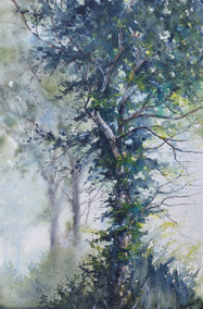 watercolor painting by Erika Kocsi titled Among the Foliage.