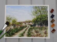 Original art for sale at UGallery.com | Among the Hills by Erika Kocsi | $500 | watercolor painting | 8' h x 12' w | thumbnail 4