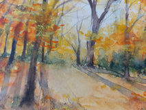 Original art for sale at UGallery.com | Autumn Sunshine. by Erika Kocsi | $500 | watercolor painting | 6.6' h x 6.6' w | thumbnail 4