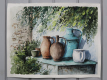 Original art for sale at UGallery.com | Ceramics by Erika Kocsi | $500 | watercolor painting | 10' h x 13' w | thumbnail 2