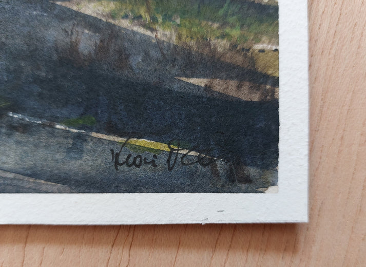 February Sunshine. by Erika Kocsi |  Side View of Artwork 