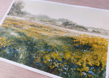 Original art for sale at UGallery.com | May Morning. by Erika Kocsi | $500 | watercolor painting | 7' h x 11' w | thumbnail 4