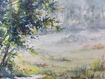 Original art for sale at UGallery.com | Shadows by Erika Kocsi | $650 | watercolor painting | 22' h x 20' w | thumbnail 3