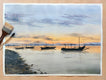 Original art for sale at UGallery.com | Sunset on the Island of Bali. by Erika Kocsi | $1,200 | watercolor painting | 22' h x 30' w | thumbnail 2