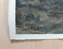 Original art for sale at UGallery.com | Sunset on the Island of Bali. by Erika Kocsi | $1,200 | watercolor painting | 22' h x 30' w | thumbnail 4