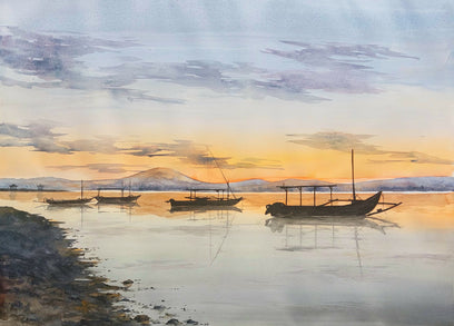 Sunset on the Island of Bali. by Erika Kocsi | Artwork Main Image