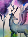 Original art for sale at UGallery.com | Keeper of the Night by Evgenia Smirnova | $700 | mixed media artwork | 23' h x 15' w | thumbnail 4