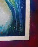 Original art for sale at UGallery.com | Night Knows the Way by Evgenia Smirnova | $700 | mixed media artwork | 23' h x 15' w | thumbnail 2
