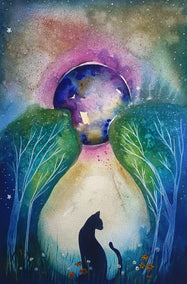 mixed media artwork by Evgenia Smirnova titled Night Knows the Way