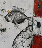 Original art for sale at UGallery.com | Other Worlds by Evgenia Smirnova | $1,200 | mixed media artwork | 19.6' h x 15.8' w | thumbnail 4