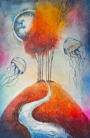 mixed media artwork by Evgenia Smirnova titled Quiet Storm Within