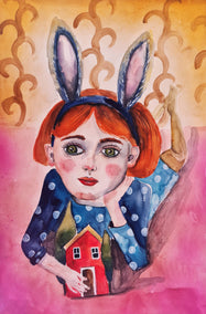 mixed media artwork by Evgenia Smirnova titled Whisper of Childhood