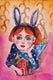 Original art for sale at UGallery.com | Whisper of Childhood by Evgenia Smirnova | $700 | mixed media artwork | 23' h x 15' w | thumbnail 1