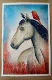 Original art for sale at UGallery.com | Whisper of the Dawn by Evgenia Smirnova | $700 | watercolor painting | 23' h x 15' w | thumbnail 3