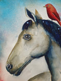 Original art for sale at UGallery.com | Whisper of the Dawn by Evgenia Smirnova | $700 | watercolor painting | 23' h x 15' w | thumbnail 4