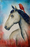 Original art for sale at UGallery.com | Whisper of the Dawn by Evgenia Smirnova | $700 | watercolor painting | 23' h x 15' w | thumbnail 1