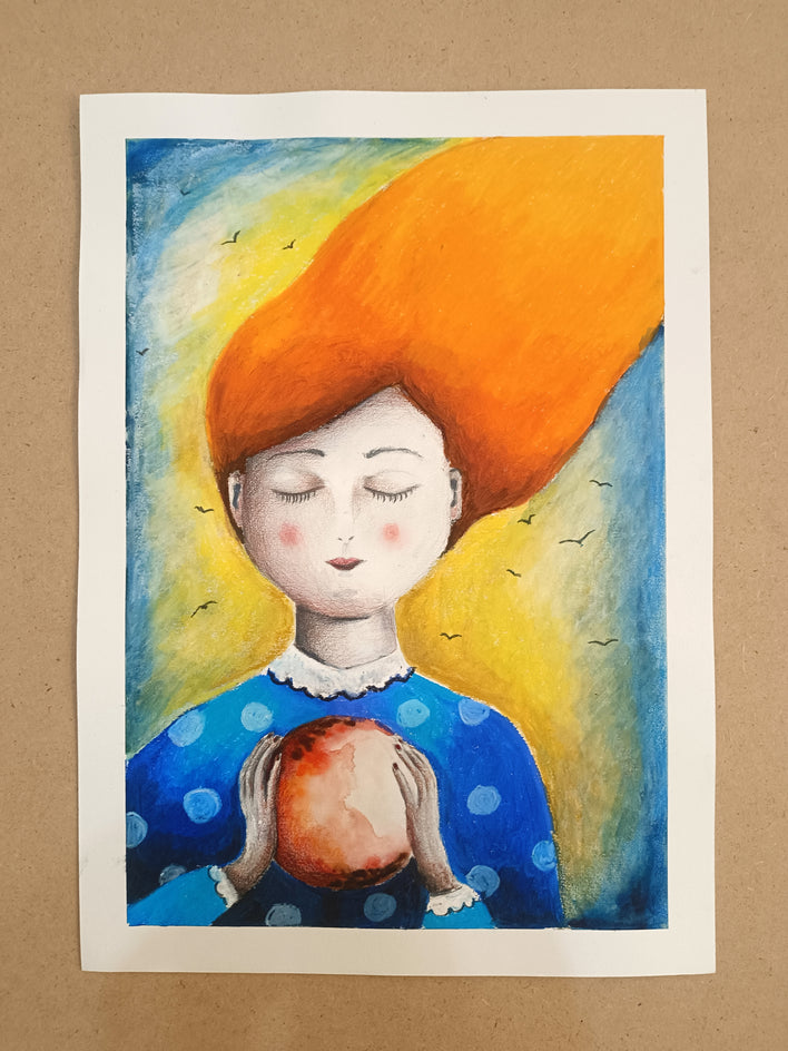 The Girl and the Sphere by Evgenia Smirnova |  Context View of Artwork 