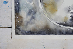 Original art for sale at UGallery.com | Elephant on the Moon by Evgenia Smirnova | $650 | watercolor painting | 23' h x 15' w | thumbnail 2