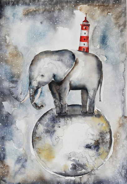 Elephant on the Moon by Evgenia Smirnova | Artwork Main Image