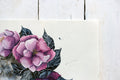 Original art for sale at UGallery.com | Moon and Purple Flowers by Evgenia Smirnova | $600 | watercolor painting | 15' h x 23' w | thumbnail 2