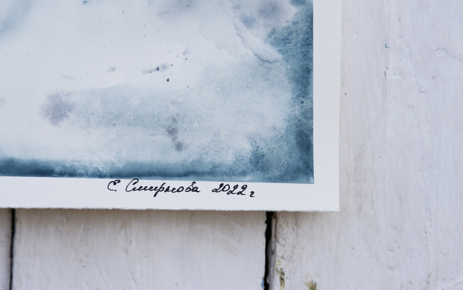 Whale & The Lighthouse by Evgenia Smirnova |  Side View of Artwork 