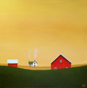 Original art for sale at UGallery.com | Under a Golden Sky by Sharon France | $525 | acrylic painting | 12' h x 12' w