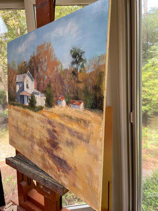A Simpler Time by Faye Vander Veer |  Side View of Artwork 