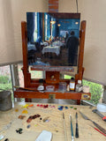 Original art for sale at UGallery.com | A Table by the Window by Faye Vander Veer | $1,900 | oil painting | 16' h x 16' w | thumbnail 3