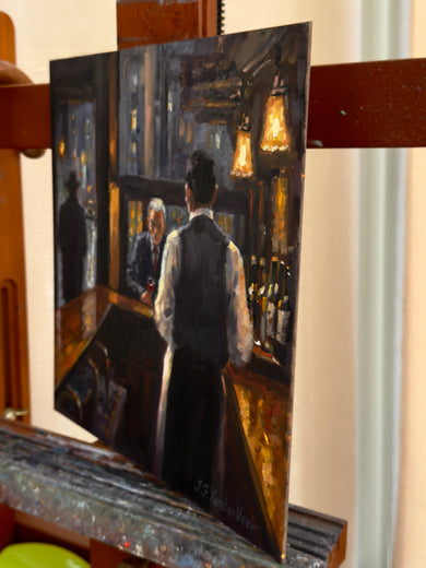 I Think You Should Tell Her by Faye Vander Veer |  Side View of Artwork 