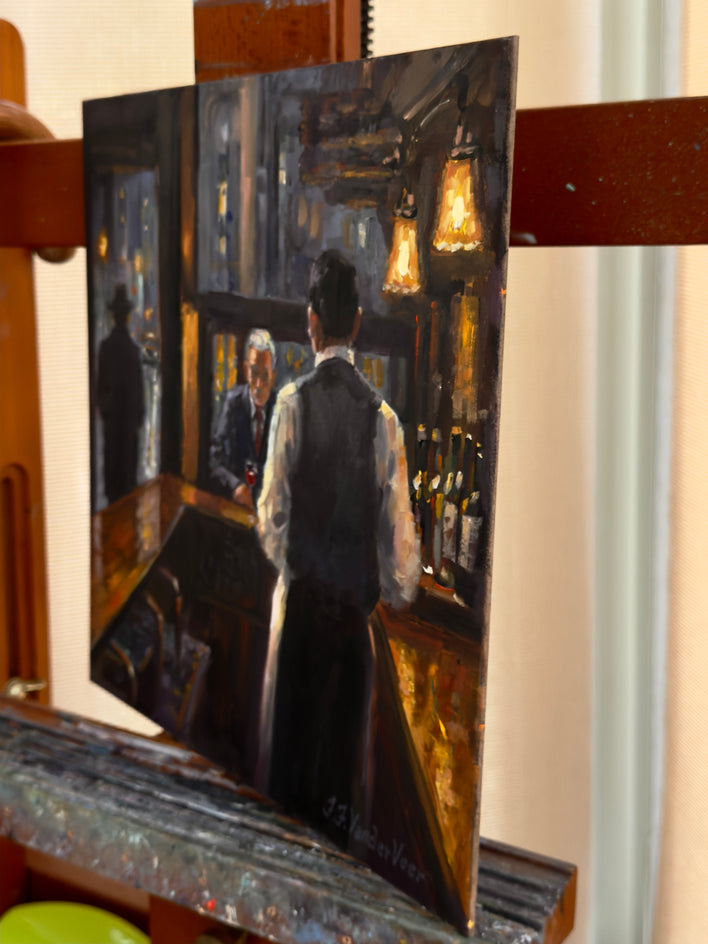 I Think You Should Tell Her by Faye Vander Veer |  Side View of Artwork 
