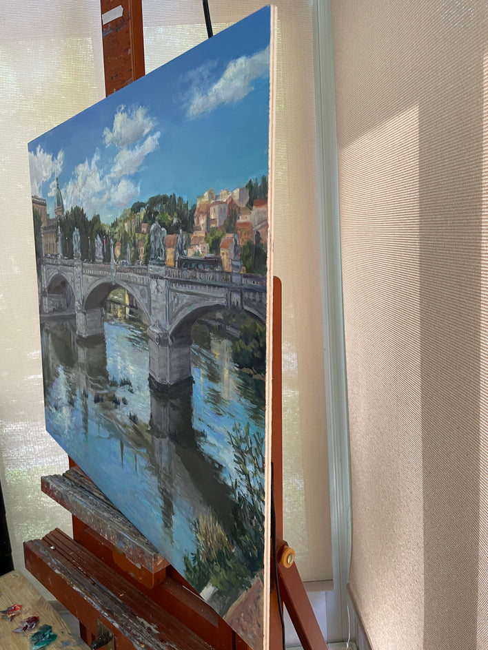 Memories of Rome by Faye Vander Veer |  Side View of Artwork 