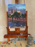 Original art for sale at UGallery.com | Reflections of Notre-Dame by Faye Vander Veer | $2,600 | oil painting | 20' h x 16' w | thumbnail 3