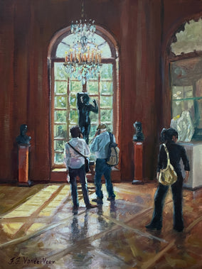 Original art for sale at UGallery.com | Sunday with Rodin by Faye Vander Veer | $1,675 | oil painting | 16' h x 12' w