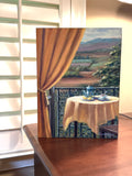 Original art for sale at UGallery.com | View from a Tuscan Villa by Faye Vander Veer | $1,050 | oil painting | 12' h x 9' w | thumbnail 3