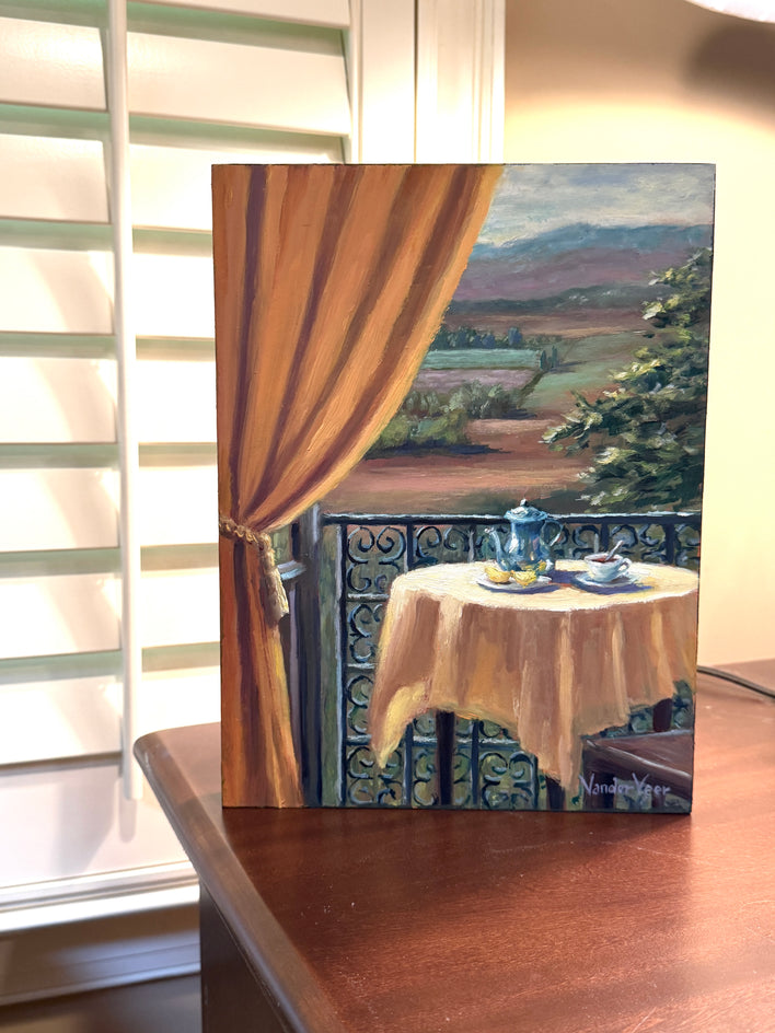 View from a Tuscan Villa by Faye Vander Veer |  Context View of Artwork 