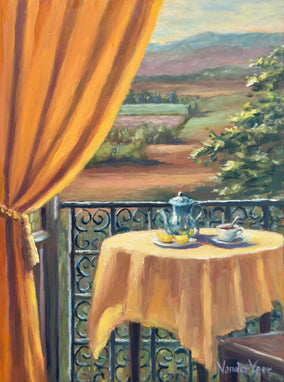 Original art for sale at UGallery.com | View from a Tuscan Villa by Faye Vander Veer | $1,050 | oil painting | 12' h x 9' w