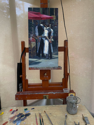 Waiting in Paris by Faye Vander Veer |  Context View of Artwork 