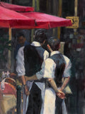 Original art for sale at UGallery.com | Waiting in Paris by Faye Vander Veer | $1,700 | oil painting | 24' h x 12' w | thumbnail 4