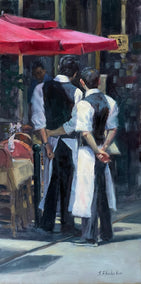 oil painting by Faye Vander Veer titled Waiting in Paris
