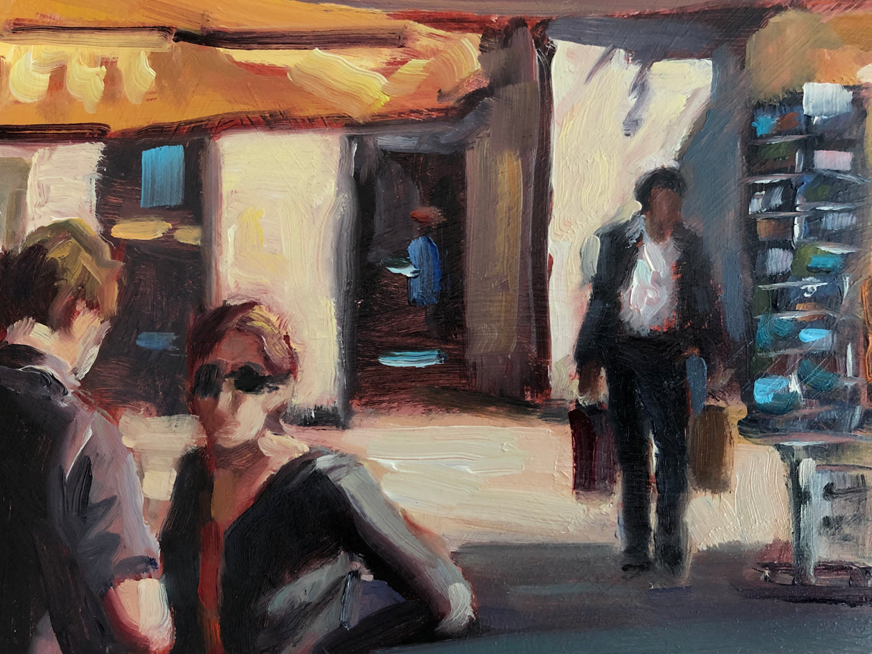 Where Do We Go from Here by Faye Vander Veer |  Closeup View of Artwork 