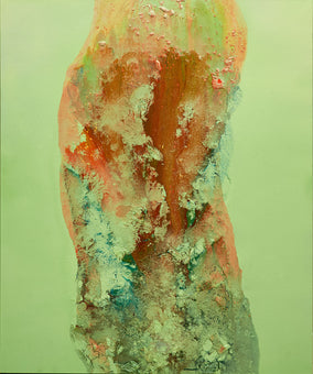 Original art for sale at UGallery.com | Absttacción en Verde by Fernando Bosch | $10,400 | mixed media artwork | 47.24' h x 39.37' w