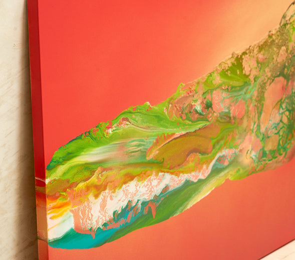Colada Esmeralda by Fernando Bosch |  Side View of Artwork 