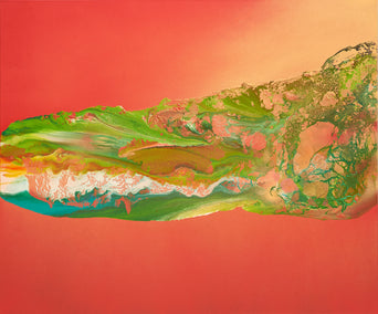 mixed media artwork by Fernando Bosch titled Colada Esmeralda