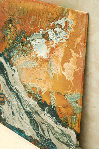 Donde se quiebra la Tierra by Fernando Bosch |  Side View of Artwork 