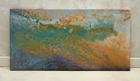 Original art for sale at UGallery.com | El Hilo Invisible by Fernando Bosch | $2,550 | mixed media artwork | 23.62' h x 47.24' w | thumbnail 3