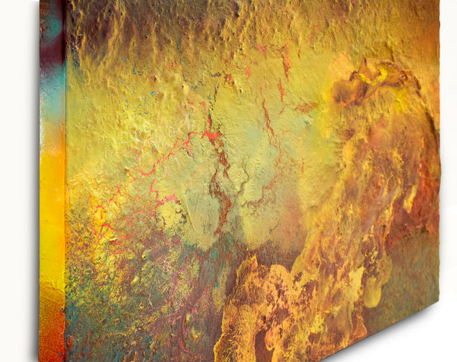 Horizonte Amarillo by Fernando Bosch |  Side View of Artwork 