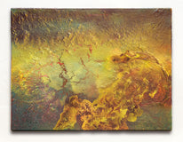 Original art for sale at UGallery.com | Horizonte Amarillo by Fernando Bosch | $1,750 | mixed media artwork | 23.6' h x 31.4' w | thumbnail 3