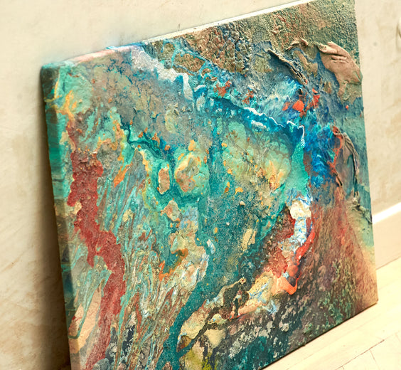 Marea Mineral by Fernando Bosch |  Side View of Artwork 