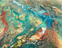 Original art for sale at UGallery.com | Marea Mineral by Fernando Bosch | $2,350 | mixed media artwork | 21.65' h x 27.56' w | thumbnail 1