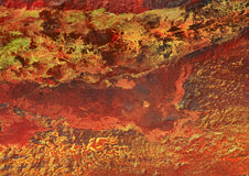 Original art for sale at UGallery.com | Territorio Ígneo by Fernando Bosch | $3,200 | mixed media artwork | 27.56' h x 35.43' w | thumbnail 4